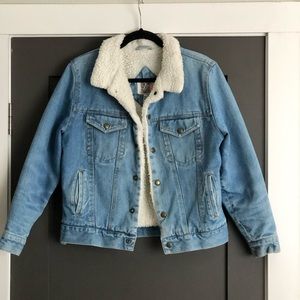 Vintage Sherpa Lined Denim Jacket